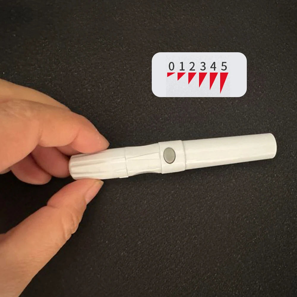 2Types Lancet Pen Lancing Device For Diabetics Blood Collect 5 Depth Adjustable Blood Sampling Glucose Test Pen Lancing Device