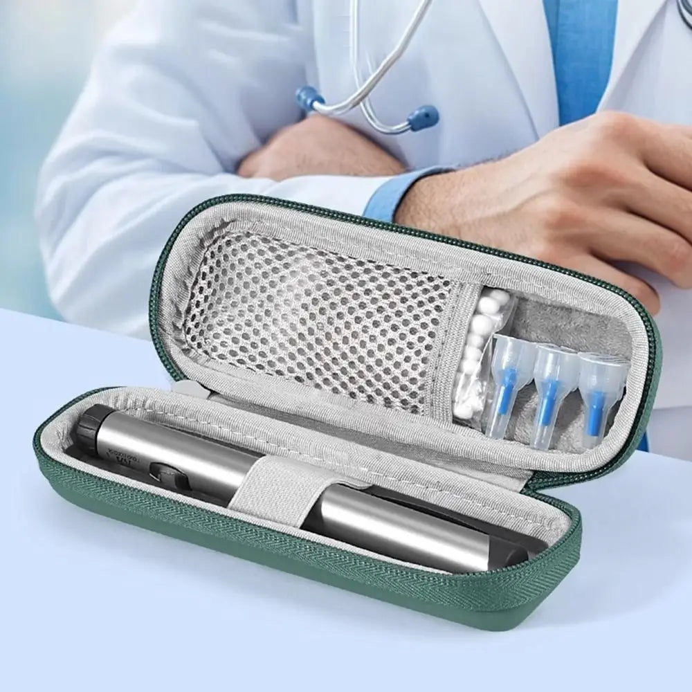 EVA Insulin Cooling Bag Waterproof with Gel Pocket Pill Protector Thermal Insulated Glaciated Cold Storage Bag for Diabetics