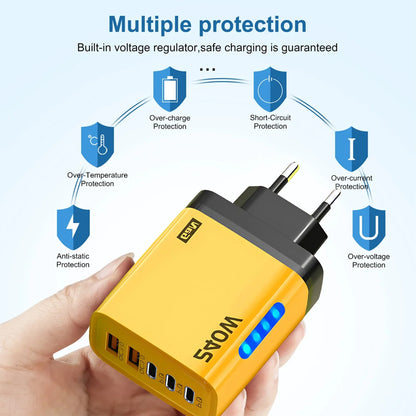 Xiaomi 5 in 1 GaN Desktop Charger 240W Fast Charging Adapter 10A USB To TypeC Cable 3PD 2 USB Charger For IPhone 16 15pro Laptop