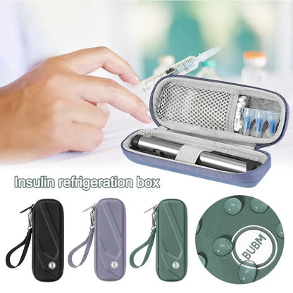 EVA Insulin Cooling Bag Waterproof with Gel Pocket Pill Protector Thermal Insulated Glaciated Cold Storage Bag for Diabetics