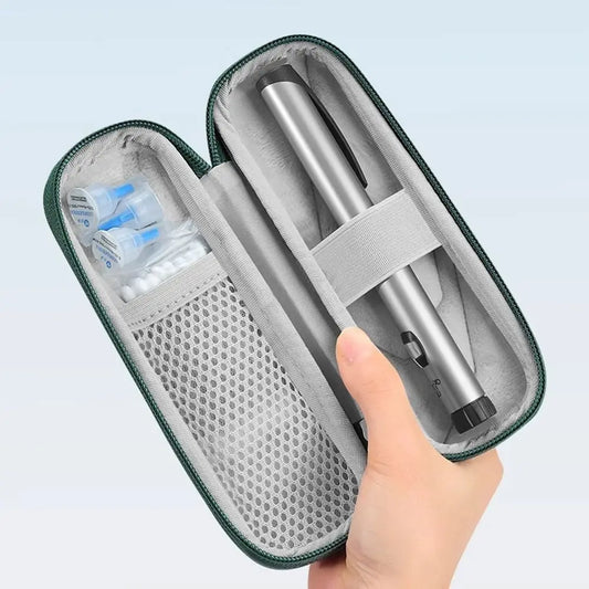 EVA Insulin Cooling Bag Waterproof with Gel Pocket Pill Protector Thermal Insulated Glaciated Cold Storage Bag for Diabetics