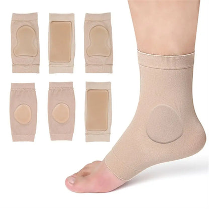 Invisible Gel Heel Pads Foot Massage Silicone Socks Heel Protective Sock Soles Insole Elastic Ankle Support Unisex