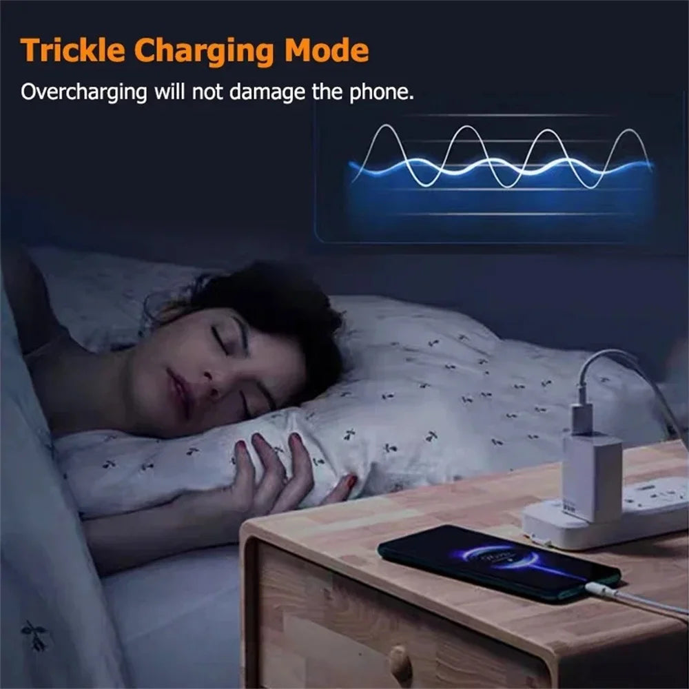 USB Charger 33W Fast Charging EU/US Plug Wall Charger 6A Type C Cable For Xiaomi 14 13 Redmi K30 K40 Quick Charge Phone Adapter