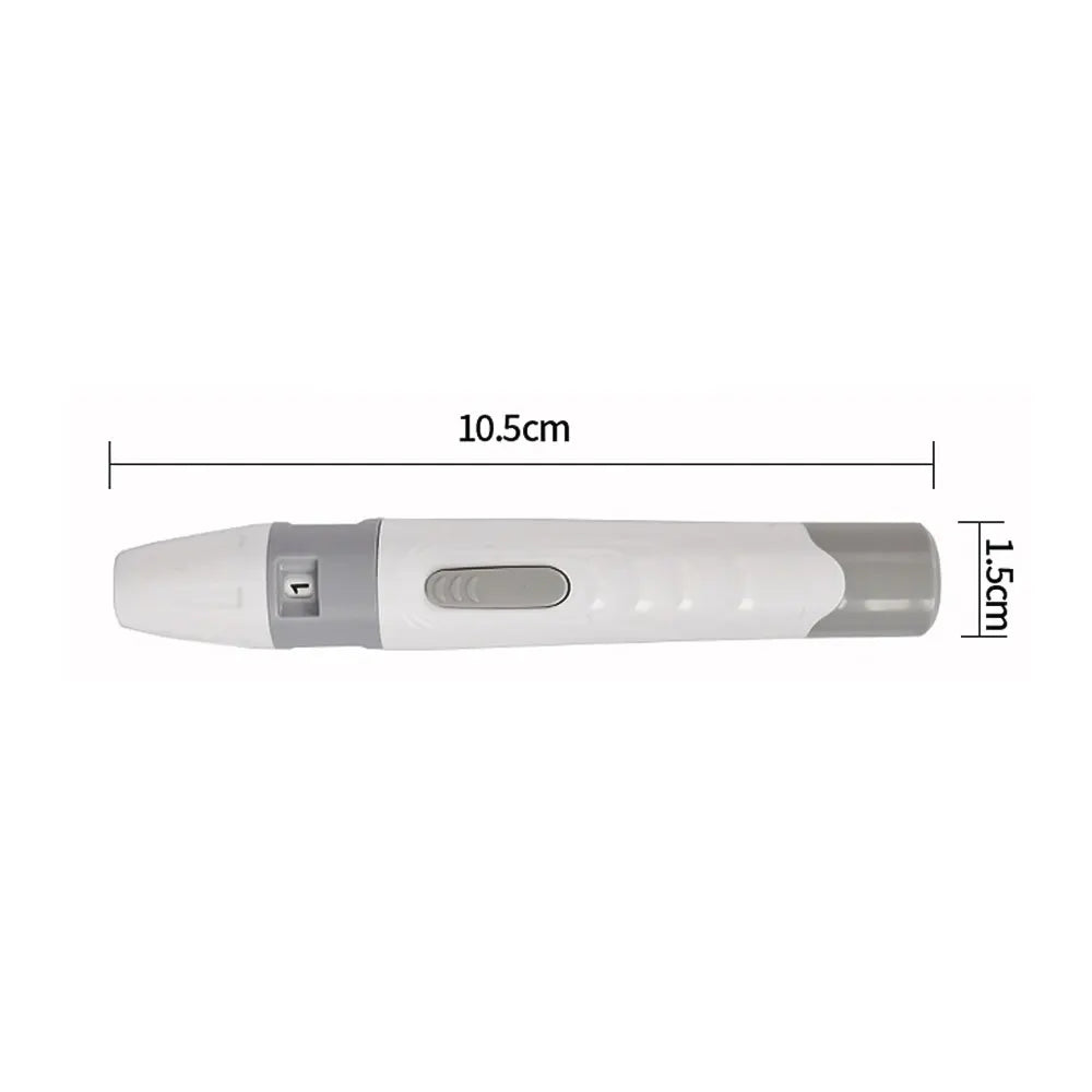2Types Lancet Pen Lancing Device For Diabetics Blood Collect 5 Depth Adjustable Blood Sampling Glucose Test Pen Lancing Device